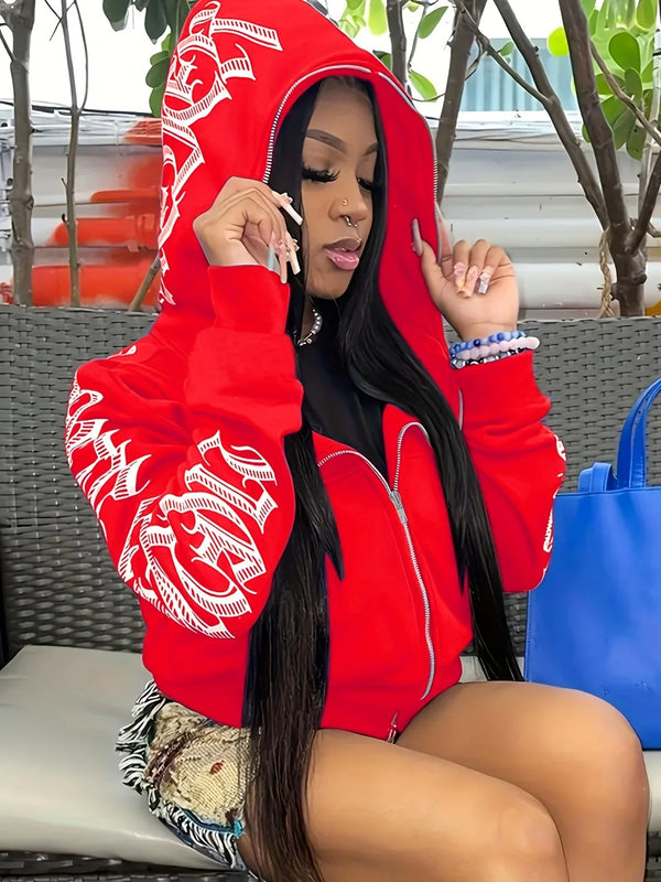 Gothic Y2K Zip Hoodie