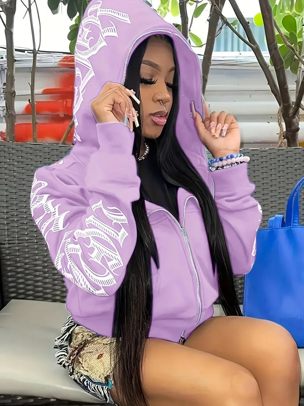 Gothic Y2K Zip Hoodie