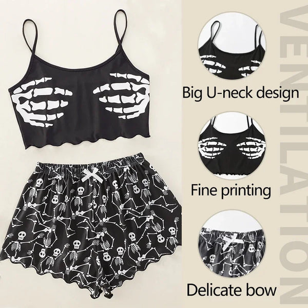 Women-2-PCS-Pajama-Set-Sleepwear-Short-Sleeved-Tops-and-Shorts-Suit-Black-Skull-Print-Ventilate.jpg